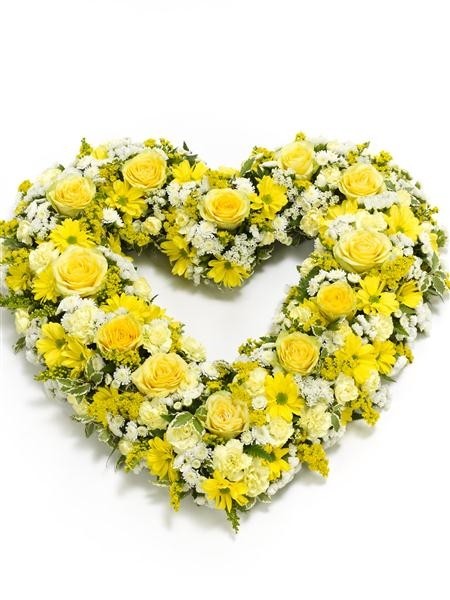 Open Heart   Yellow and White